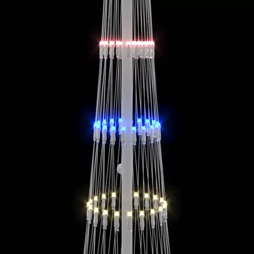  LED Karácsonyi Fenyő Sokszínű 138.5 x 138.5 x 399 cm Fém