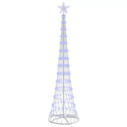  LED Karácsonyi Fenyő 290 LED-del Kék 138.5 x 138.5 x 399 cm Fém