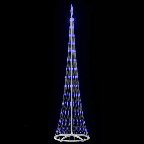  LED Karácsonyi Fenyő 290 LED-del Kék 138.5 x 138.5 x 399 cm Fém