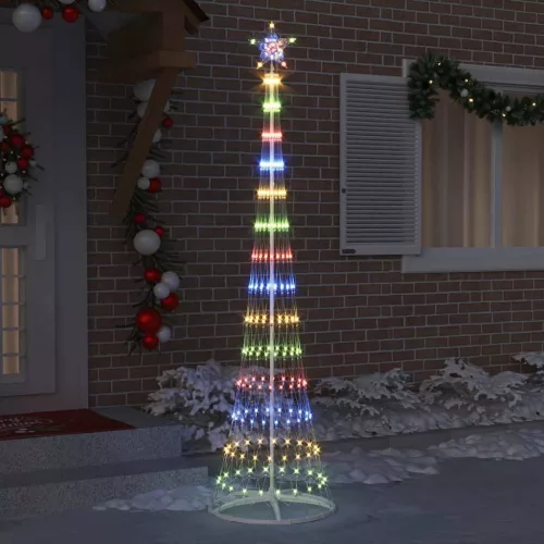  LED Karácsonyi Fenyő Sokszínű 138.5 x 138.5 x 399 cm Fém