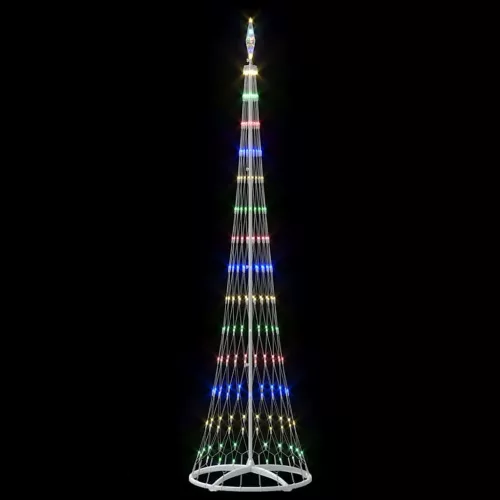  LED Karácsonyi Fenyő Sokszínű 138.5 x 138.5 x 399 cm Fém