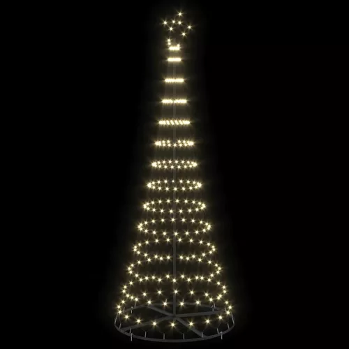  LED Karácsonyi Fenyő 295 LED-del Meleg fehér 250 cm Fém