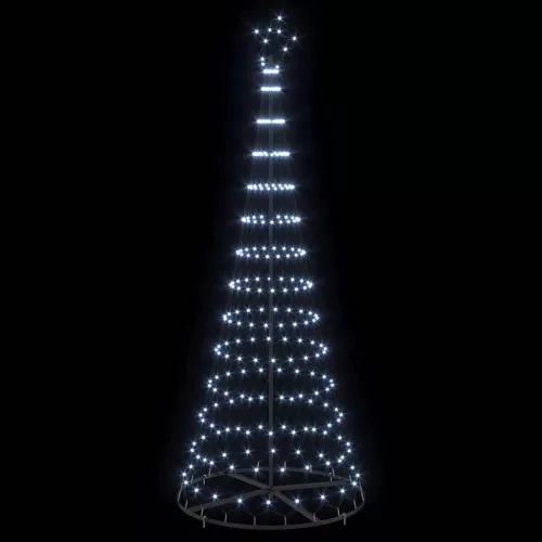  LED Karácsonyi Fenyő 295 LED-del Hideg fehér 250 cm Fém