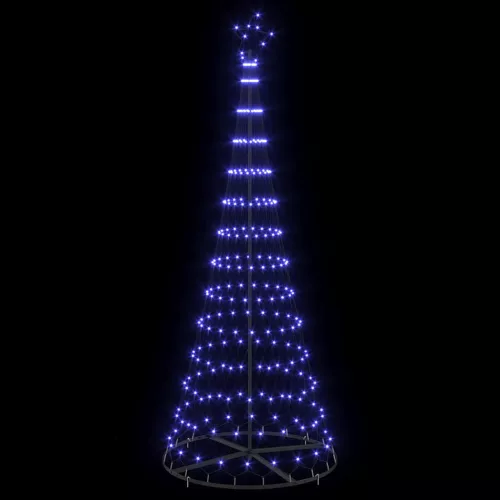  LED Karácsonyi Fenyő 290 LED-del Kék 138.5 x 138.5 x 399 cm Fém