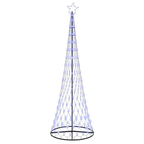  LED Karácsonyi Fenyő 355 LED-del állvánnyal Kék 184,5 cm Fém