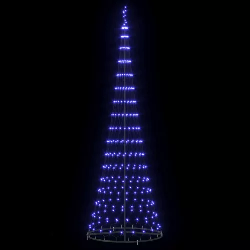  LED Karácsonyi Fenyő 355 LED-del állvánnyal Kék 184,5 cm Fém