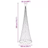  LED Karácsonyi Fenyő 355 LED-del állvánnyal Kék 184,5 cm Fém
