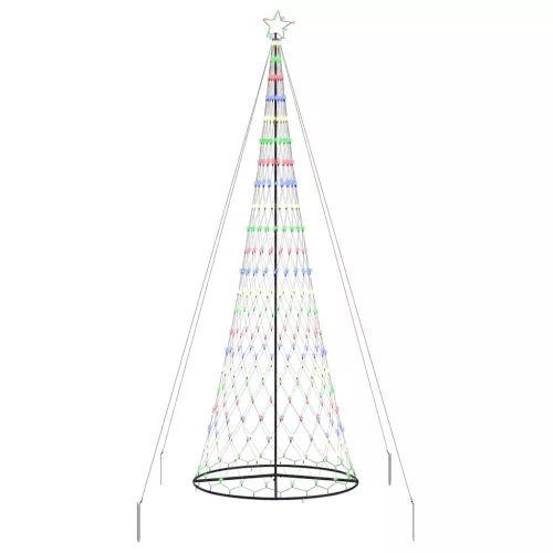  LED Karácsonyi Fenyő Sokszínű 138.5 x 138.5 x 399 cm Fém