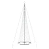  LED Karácsonyi Fenyő 555 LED-del Hideg fehér 500 cm Fém
