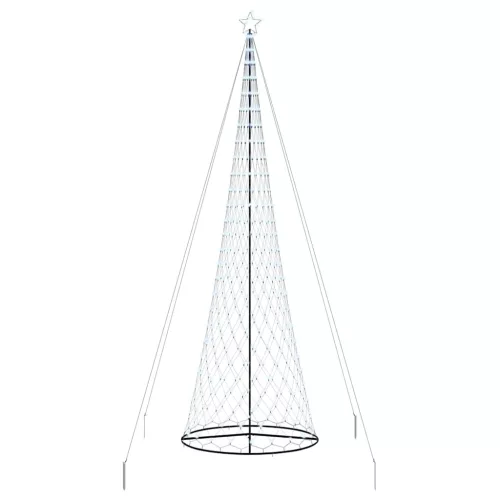  LED Karácsonyi Fenyő 555 LED-del Hideg fehér 500 cm Fém