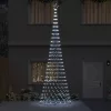 LED Karácsonyi Fenyő 555 LED-del Hideg fehér 500 cm Fém