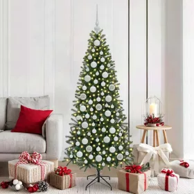    Karácsonyi Díszgömb Készlet 300 LED-del 120 pcs Fehér Műanyag