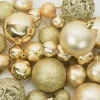  Karácsonyi Díszgömb Készlet 300 LED-del 120 pcs Arany Műanyag