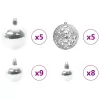  Karácsonyi Díszgömb Készlet 150 LED-del 61 pcs Ezüst Műanyag