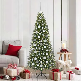    Karácsonyi Díszgömb Készlet 300 LED-del 120 pcs Ezüst Műanyag