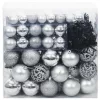  Karácsonyi Díszgömb Készlet 300 LED-del 120 pcs Ezüst Műanyag