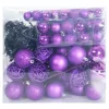 Karácsonyi Díszgömb Készlet 300 LED-del 120 pcs Lila Műanyag