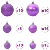  Karácsonyi Díszgömb Készlet 300 LED-del 120 pcs Lila Műanyag