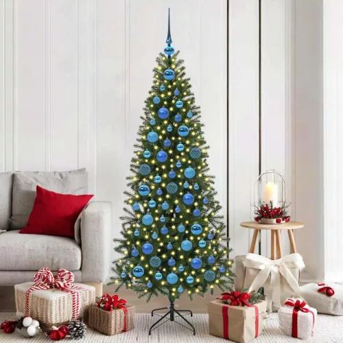  Karácsonyi Díszgömb Készlet 300 LED-del 120 pcs Kék Műanyag