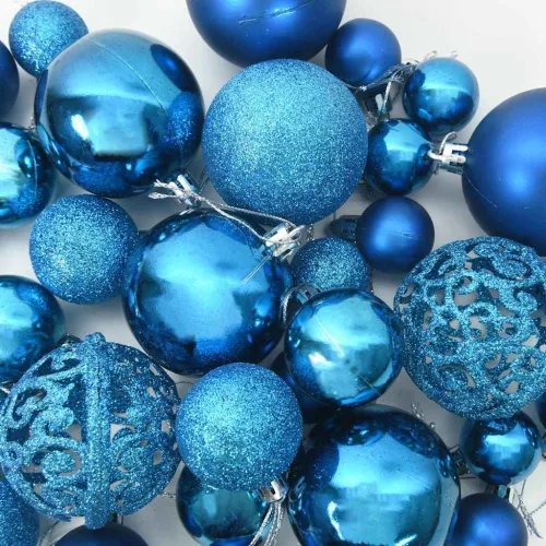  Karácsonyi Díszgömb Készlet 300 LED-del 120 pcs Kék Műanyag