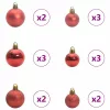  Karácsonyi Díszgömb Készlet 150 LED-del 61 pcs Sokszínű Műanyag