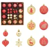  Karácsonyi Díszgömb Készlet 40 pcs Arany és piros
