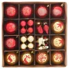  Karácsonyi Díszgömb Készlet 40 pcs Arany és piros