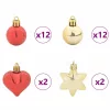  Karácsonyi Díszgömb Készlet 40 pcs Arany és piros