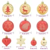  Karácsonyi Díszgömb Készlet 40 pcs Arany és piros