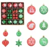  Karácsonyi Díszgömb Készlet 40 pcs Piros és zöld