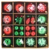  Karácsonyi Díszgömb Készlet 40 pcs Piros és zöld