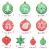  Karácsonyi Díszgömb Készlet 40 pcs Piros és zöld