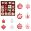  Karácsonyi Díszgömb Készlet 40 pcs Piros és Fehér