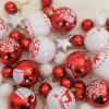  Karácsonyi Díszgömb Készlet 40 pcs Piros és Fehér