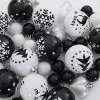  Karácsonyi Díszgömb Készlet 40 pcs Fekete és Fehér