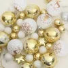  Karácsonyi Díszgömb Készlet 40 pcs Fehér és Arany