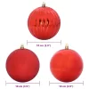  Karácsonyi Díszgömb Készlet 15 pcs Piros