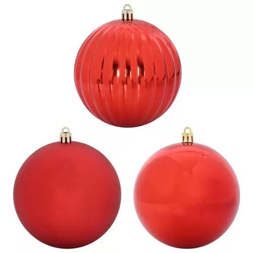  Karácsonyi Díszgömb Készlet 9 pcs Piros