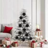  Karácsonyi Díszgömb Készlet 9 pcs Fekete