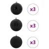  Karácsonyi Díszgömb Készlet 9 pcs Fekete