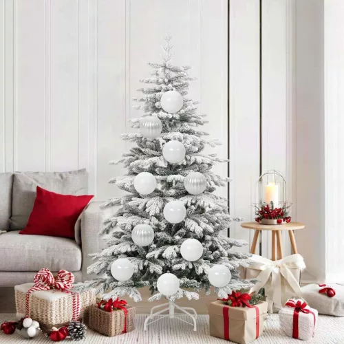  Karácsonyi Díszgömb Készlet 9 pcs Fehér