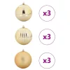  Karácsonyi Díszgömb Készlet 9 pcs Arany