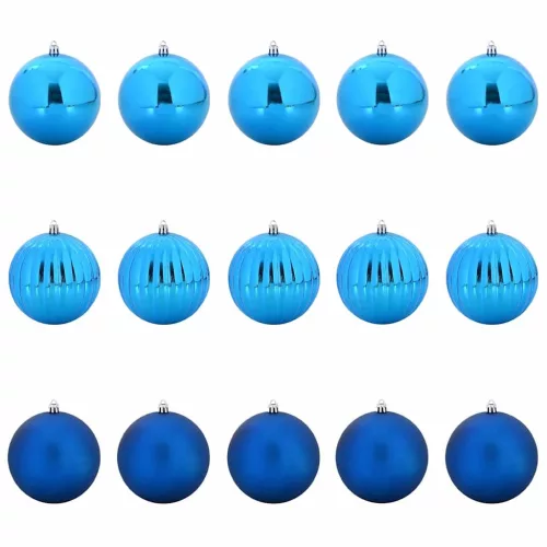  Karácsonyi Díszszett XL 15 pcs Kék Műanyag