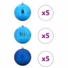  Karácsonyi Díszszett XL 15 pcs Kék Műanyag