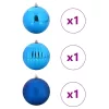  Karácsonyi Díszgömb Készlet 3 pcs Kék