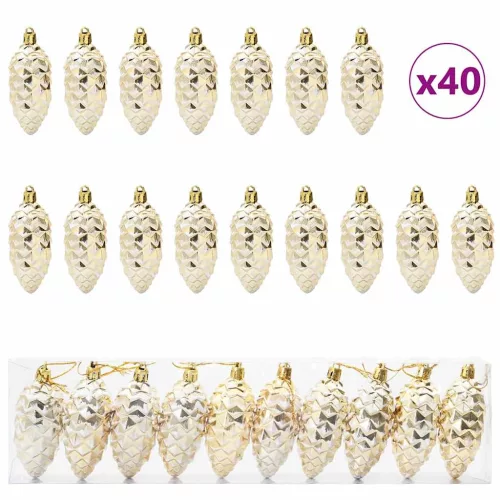  Karácsonyfa díszítés 40 pcs Arany