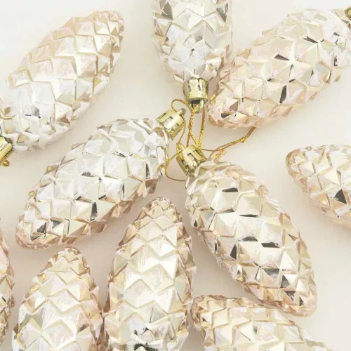  Karácsonyfa díszítés 40 pcs pezsgőszín