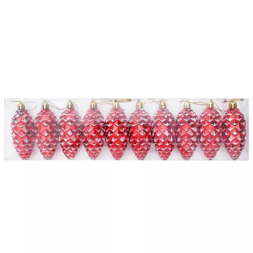  Karácsonyfa díszítés 40 pcs Piros