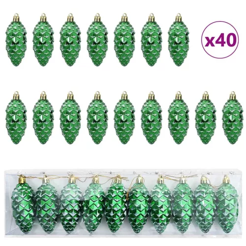  Karácsonyfa díszítés 40 pcs Zöld