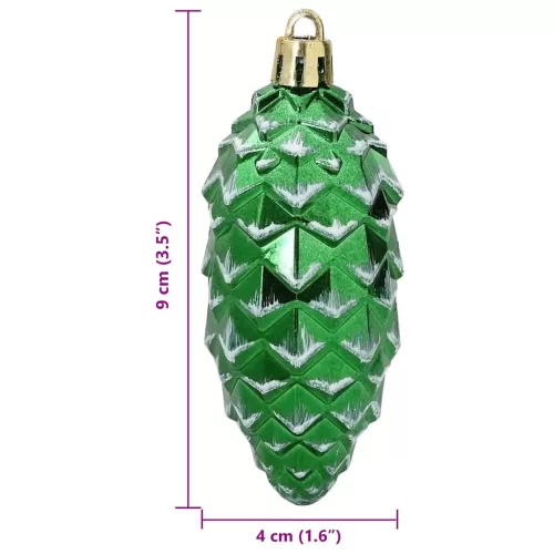  Karácsonyfa díszítés 40 pcs Zöld